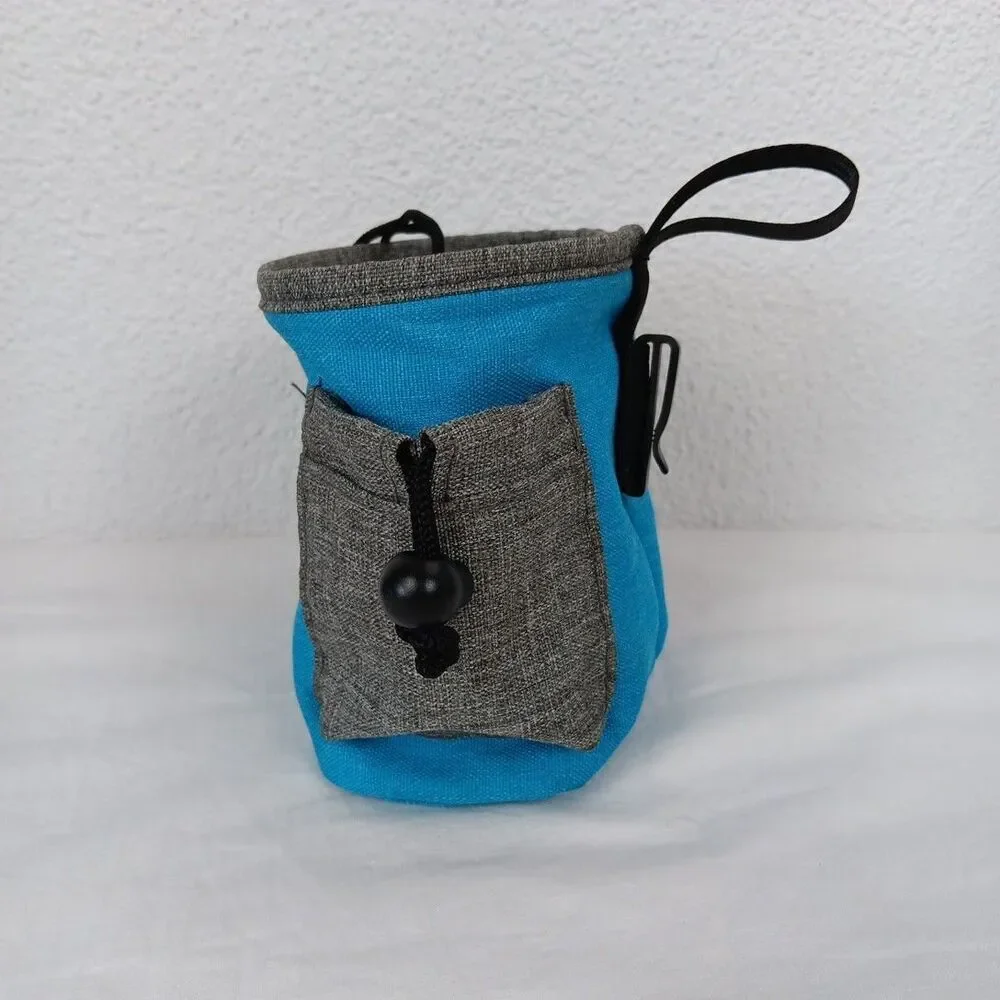 Lovoyager Pet Treat Pouch Bag Animal Training Aide Teal Grey Belt Clip On